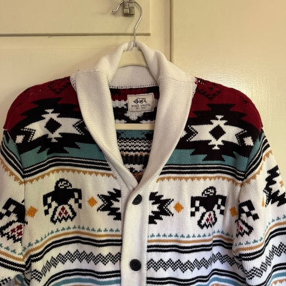 Ecko Unlimited Southwest Cotton‎ Cardigan Sweater Thunderbird - Picture 10 of 12